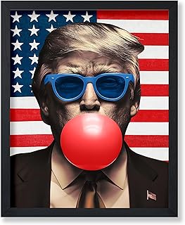 Poster Master Trump Poster - Bubble Gum Print - US President Art - Pop Art - Patriotic Design - American Flag Artwork - Great Living Room or Office Decor - 11x14 UNFRAMED Wall Design