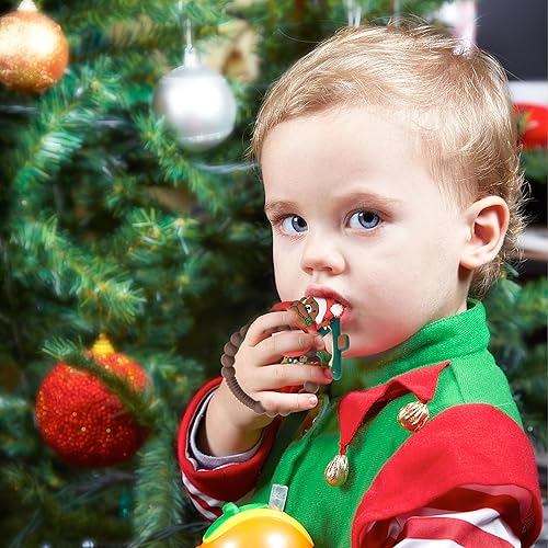 Miniatura 3 de 2 piezas de mordedor de silicona para bebé, árbol de Navidad y oso, anillo de dentición de Navidad, juguetes de dentición para niños pequeños,