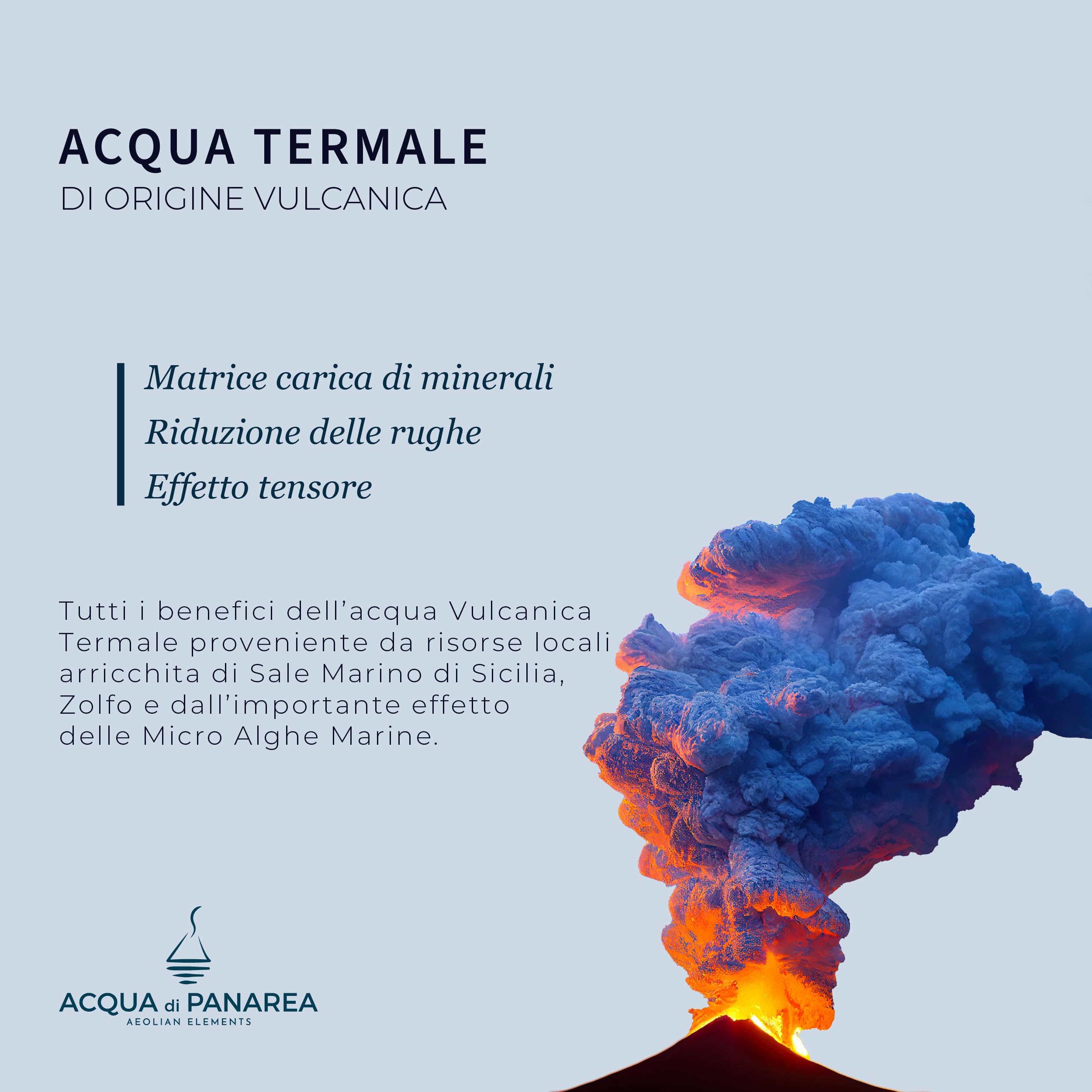 ACQUA DI PANAREA Siero Viso Filler Antirughe Con Acqua Termale Vulcanica Acido Ialuronico Bava di Lumaca Argireline Siero Siciliano di Venere Per Skincare Viso Acqua Di Panarea 40ml Made in Italy