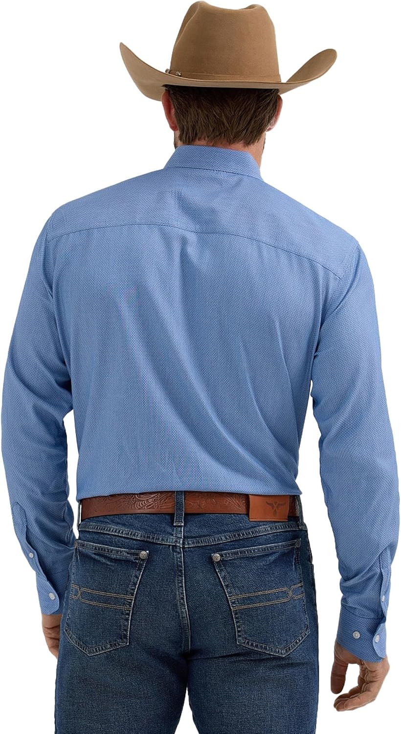 Wrangler Mens Cody Johnson Long Sleeve Button Down Shirt