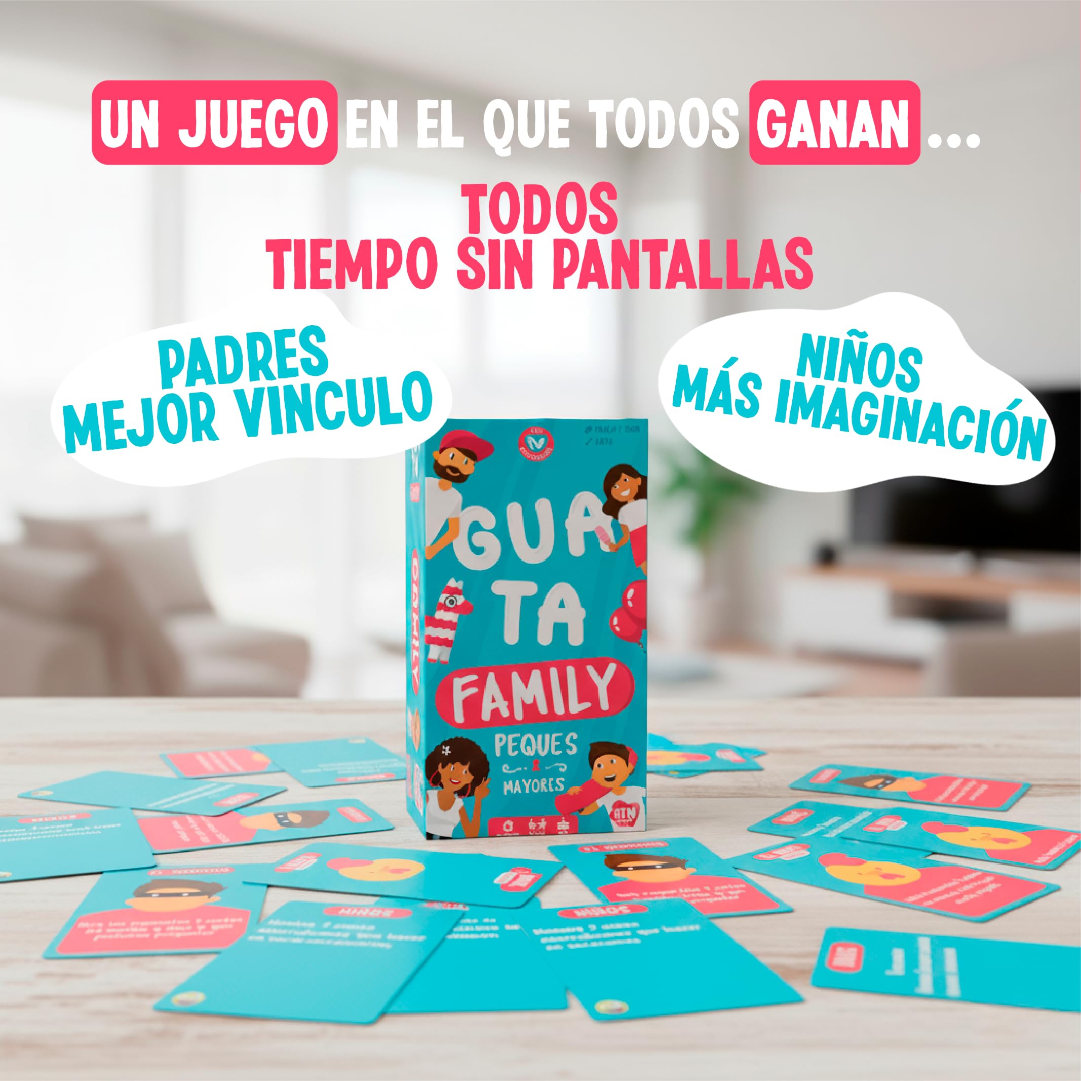 ATM Gaming Guatafamily - Juegos de Mesa Familiar - Divertido para Niños y Adultos - Sin Pantallas - Ideal para Vacaciones en Familia y Planes al Aire Libre