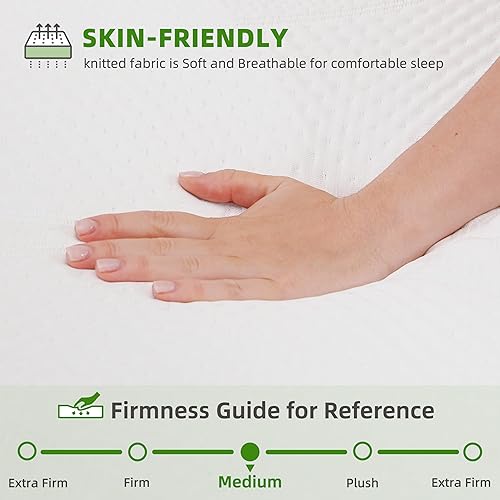 Miniatura 7 de BDEUS Colchón de espuma viscoelástica de gel tamaño King de 6 pulgadas para enfriar, aliviar la presión del sueño, colchones de cama de firmeza