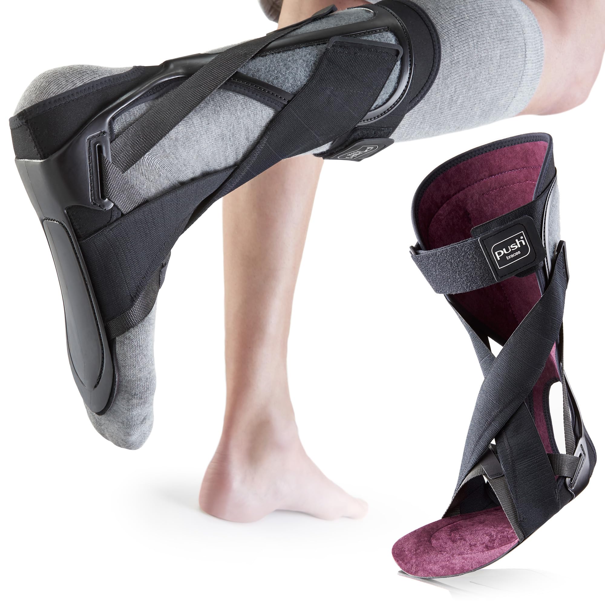 PUSH Ortho Ankle Foot Orthosis AFO to treat Drop Foot (Left Size 3)