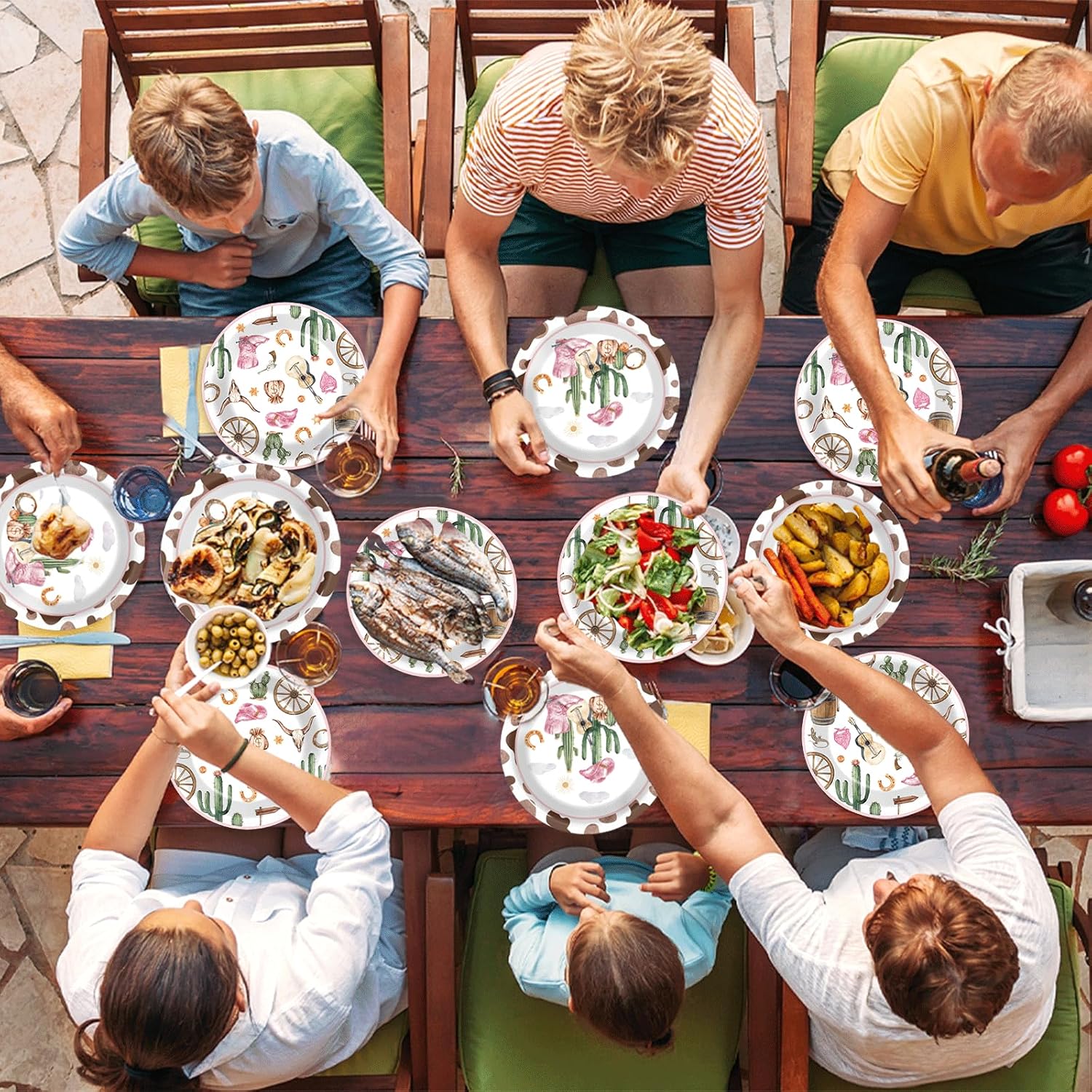 50pcs Western Cowgirl Party Paper Plates Cowgirl Party Decorations for Girls Pink Western Theme Dessert Plates Wild West Cow Print Tableware Decor for Baby Shower Rodeo Birthday Serves 50 - Image 7