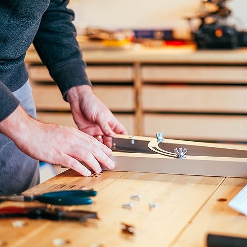 Miniatura 4 de DCT - Juego de herramientas de plantilla de calibre cónico para afilar (corte en ángulo), patas cónicas de madera y más en brazo radial o sierra de