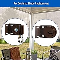 Vista 6 de Kit de soportes de montaje de repuesto para persianas enrollables exteriores Coolaroo inalámbricas para exteriores (negro)