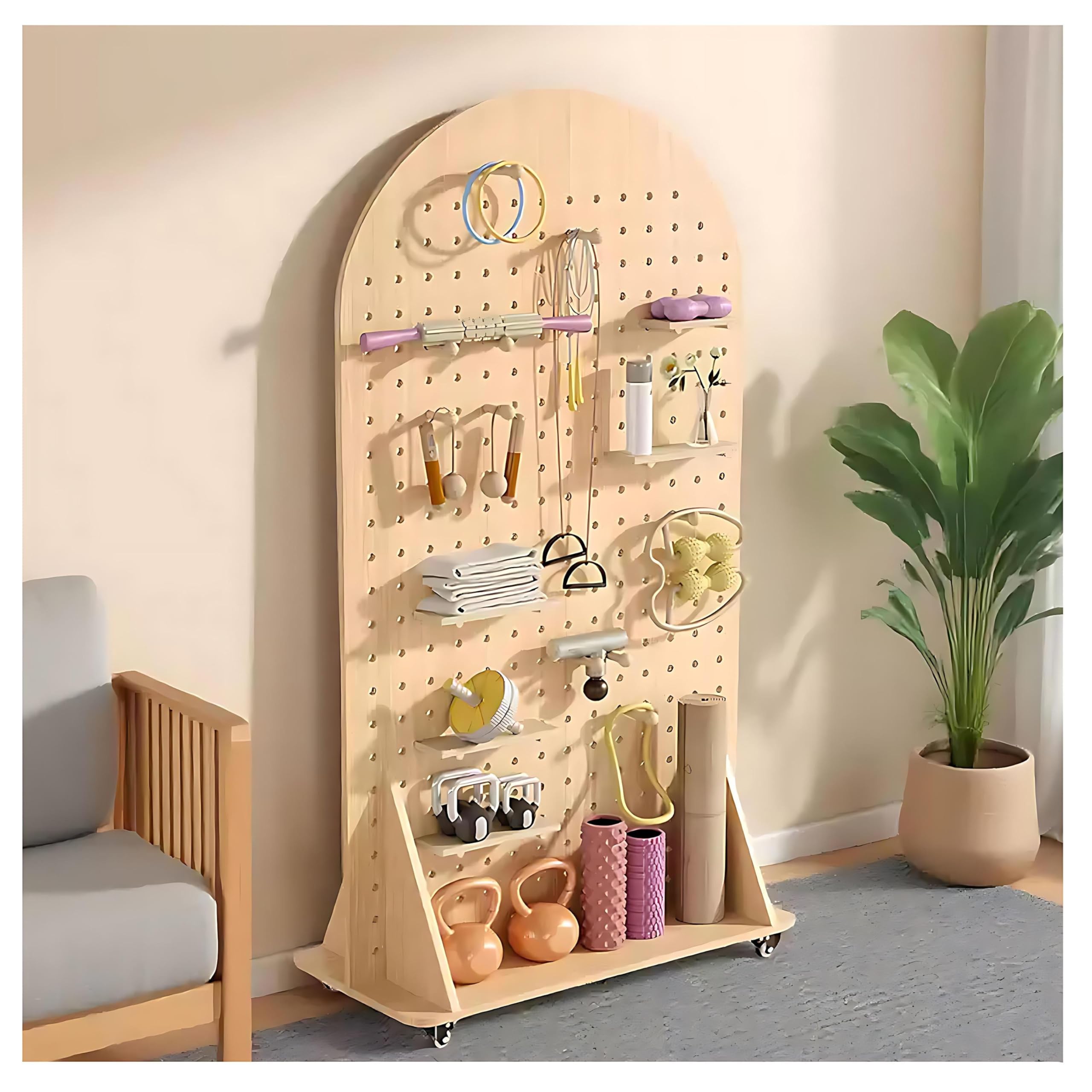 Panneau perforé autonome avec pieds de support, séparateur de pièce, panneaux en bois pour artisanat, spectacles, événements, vente au détail à la maison