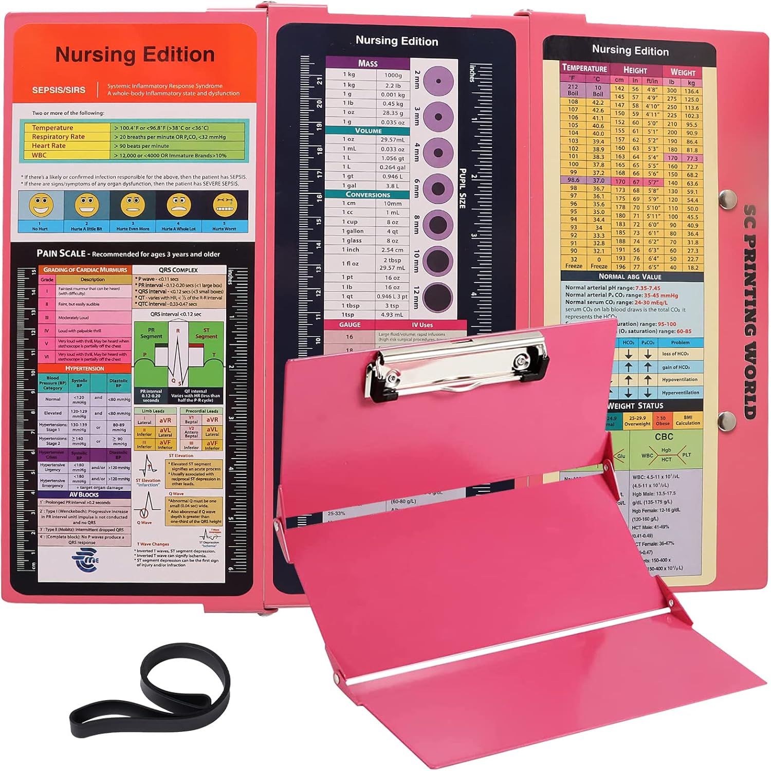 Nursing Clipboard with Nursing and Medical Edition Cheat Sheets 3 ...