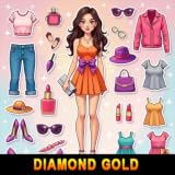 DIY Paper Doll Dressup and Makeup Diary – Diamond Gold