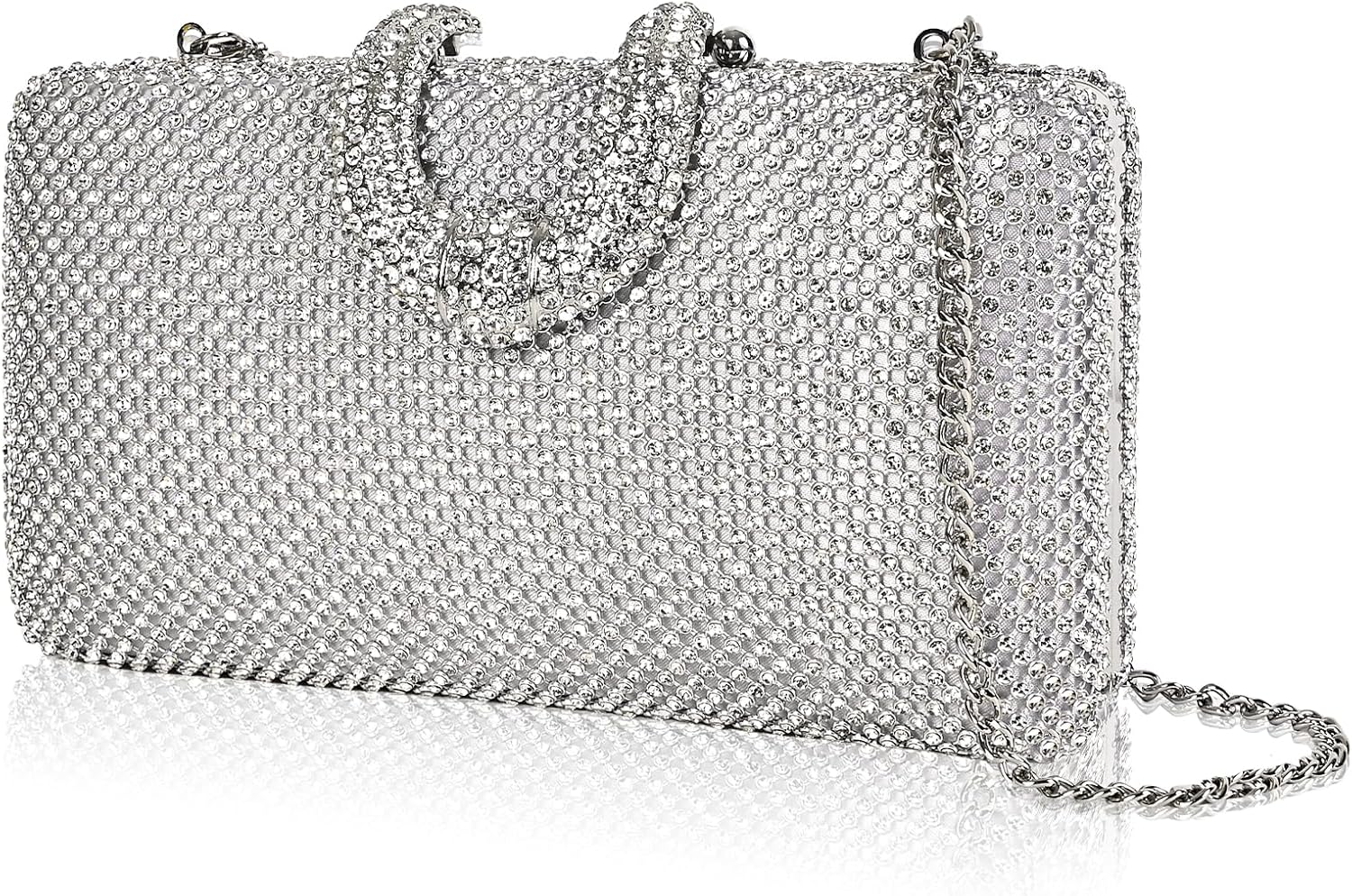 Fmiysxidm Sparkly Rhinestone Crystal Clutch for Wedding Party Dressy Handbag Formal Party Evening Bag For Women