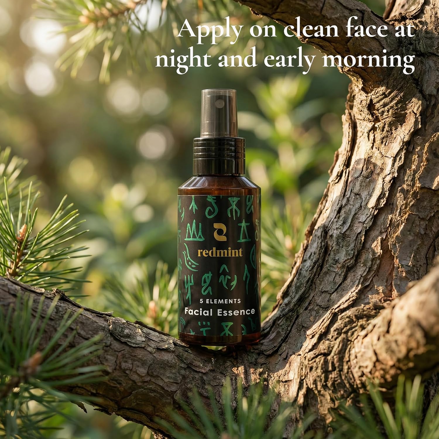 Redmint 5 Elements Facial Essence Mist, Hydrating Face Mist with Peptides, AHA & Herbal Extracts, TCM-Inspired Facial Essence Spray for Radiance, Smoothness & Anti-Aging Care, Fine Mist Toner, 100ml