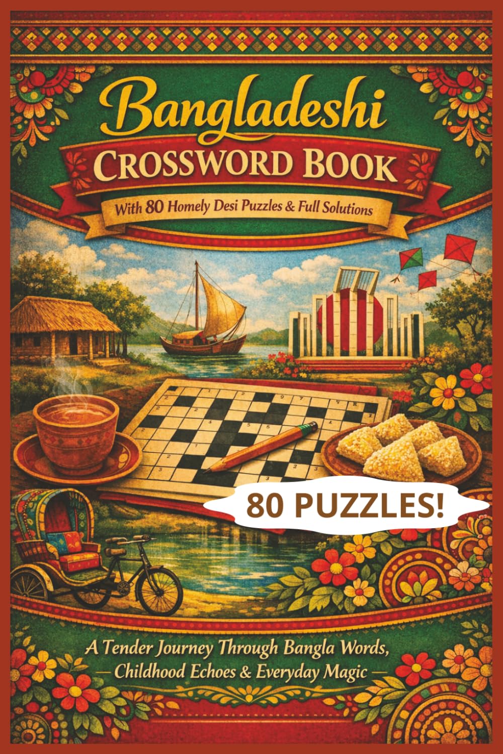 Bangladeshi CROSSWORD BOOK With 80 Homely Desi Puzzles & Full Solutions: A Tender Journey Through Bangla Words, Childhood Echoes & Everyday Magic (Rohim's Royal Bengal Puzzlers)