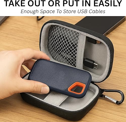 Miniatura 5 de Funda rígida compatible con SanDisk Extreme ProSanDisk Extreme Portable External SSD 500GB 1TB 2TB  Funda protectora pequeña  Material de forro
