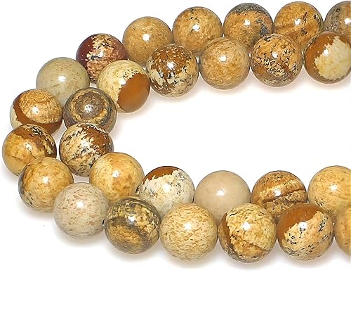 MJDCB - Cuentas para hacer joyas, distintas piedras preciosas disponibles, Picture Jasper, 4mm