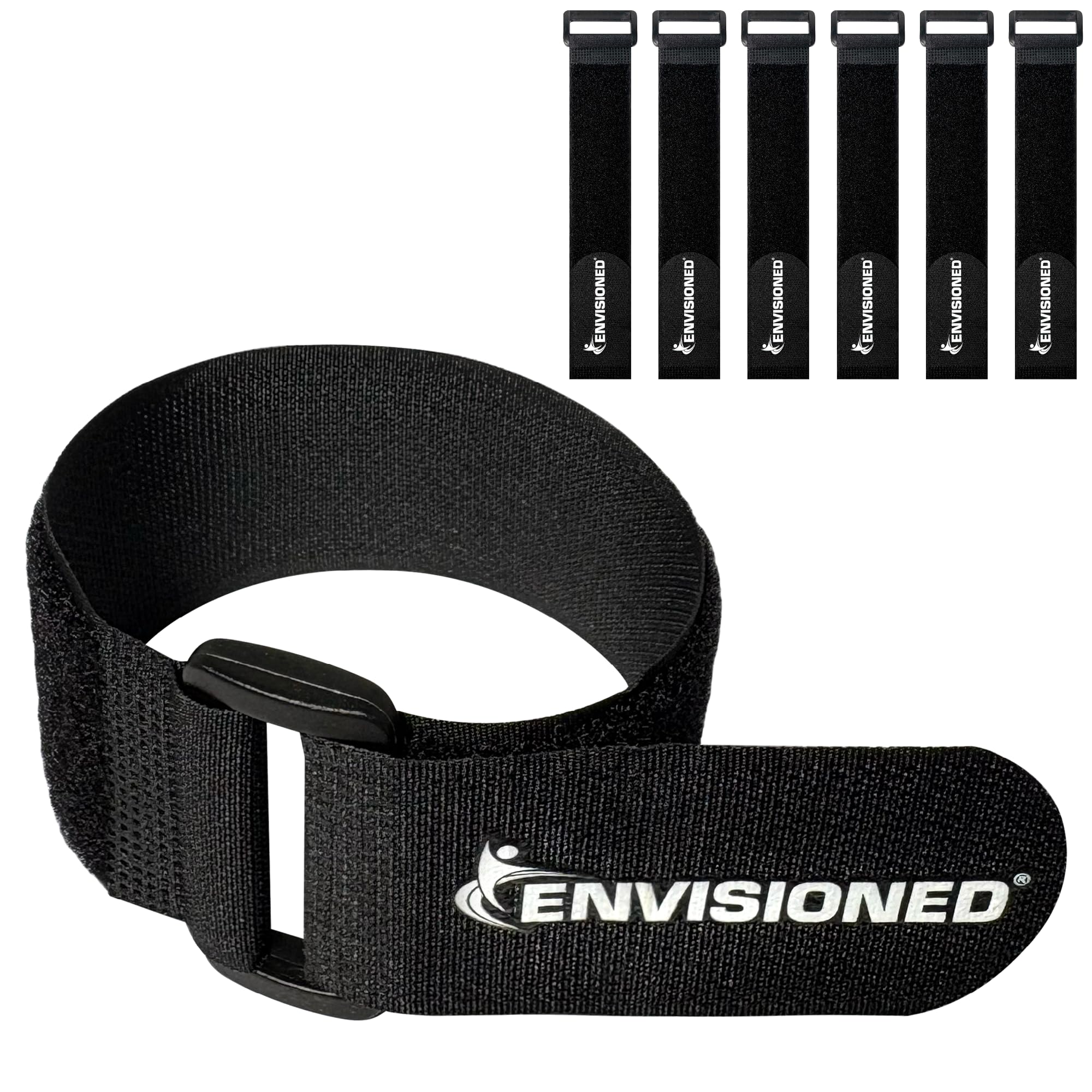 ENVISIONED Reusable Cinch Straps 2" x 40" - 6 Pack, Multipur -9 ENVISIONED Reusable Cinch Straps 2" x 40" - 6 Pack, Multipur -9