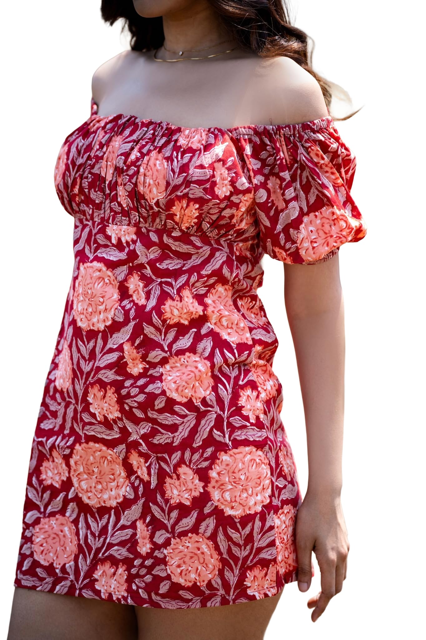 Scarlet Dress, Red Floral, Fit-and-Flare Mini-image-32