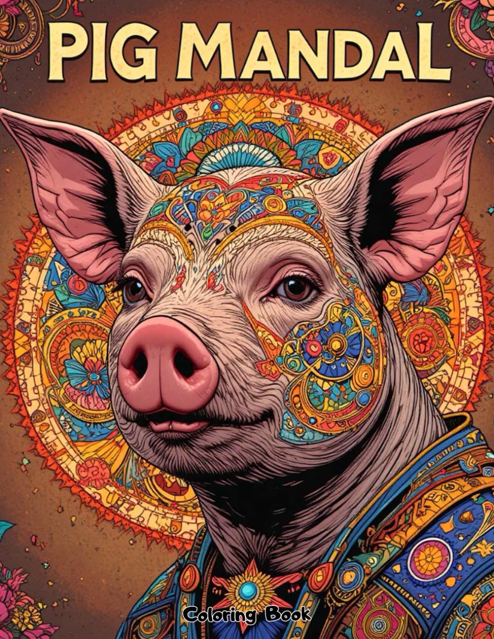 Zen Pig Coloring Book: Mindful Farmyard Mandala Designs for Anxiety Relief and Art Therapy