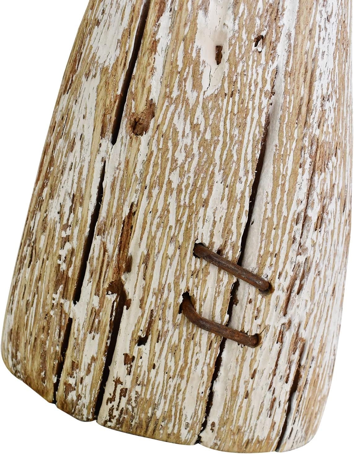 K KILIPES 8.5" H Wood Whale Tail Table Top Statue Figurines Rustic Antique Whale Tail Beach Nautical Carving Sculpture Coastal Ocean Themed Home Decor (S) - Image 8