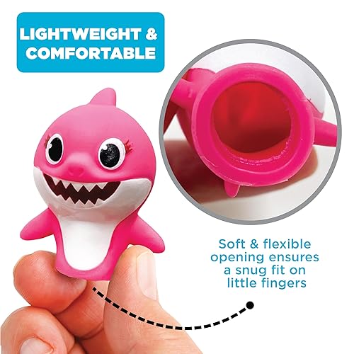 Miniatura 4 de Nickelodeon Baby Shark - Juego de marionetas de dedo de 10 piezas, recuerdos de fiesta, historia educativa, juguetes flotantes para piscina y playa