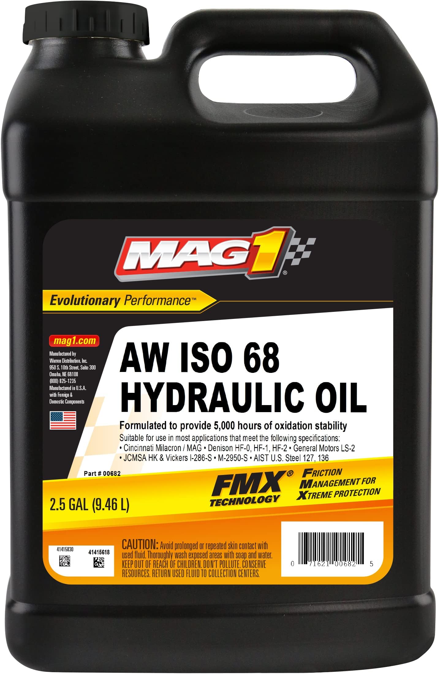 Mag1 00682 AW ISO 68 Hydraulic Oil - 2.5 Gallons