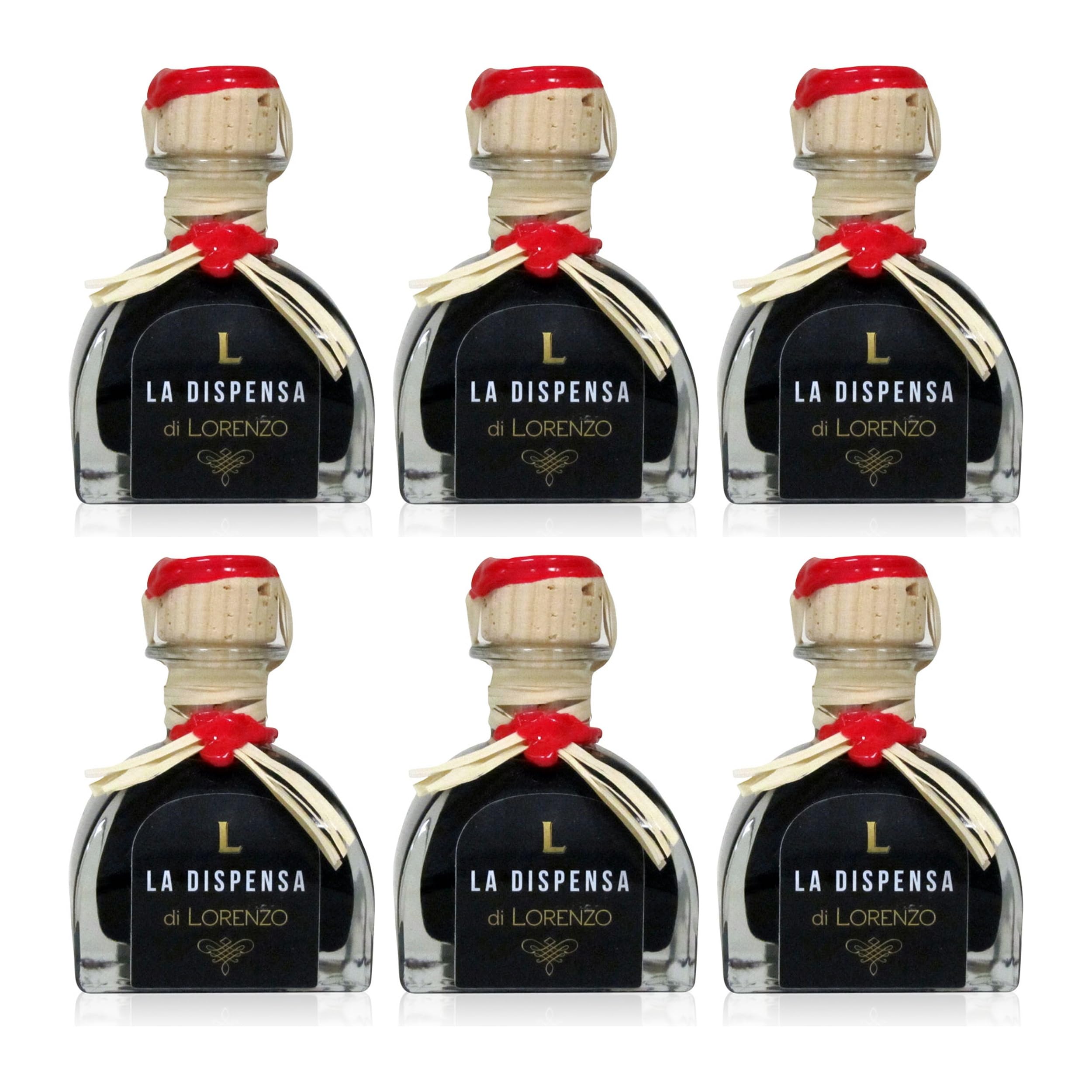 LORENZO Condimento Balsamico in Calamaio Flasche Italien inkl. FeinWert E-Book (6 x 250 ml)