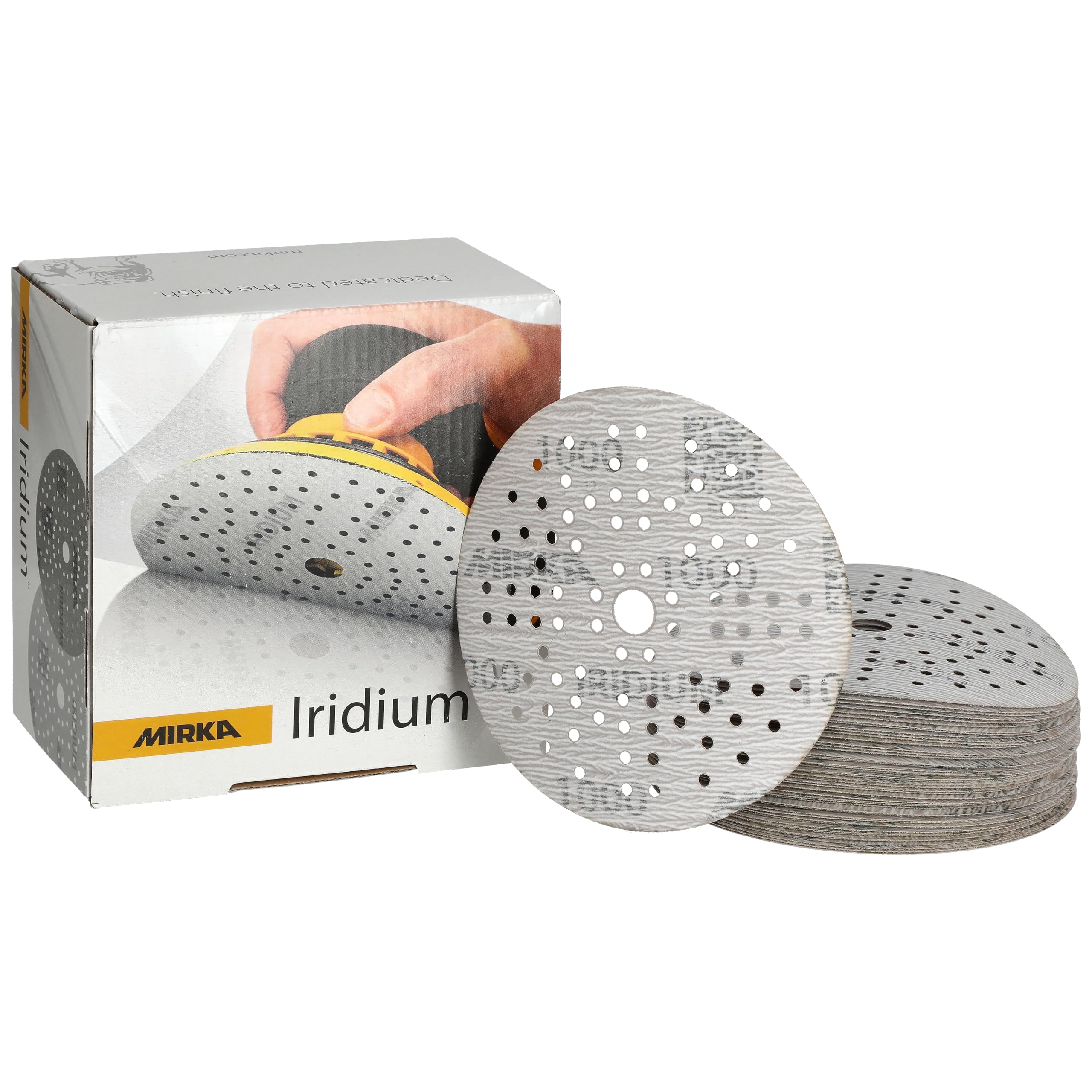 Mirka Abrasive Sheets Iridium Sandpaper 125mm Grit 1000 100 pcs