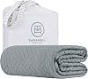 Threadmill Luxury Cotton Blankets for King Size Bed | All-Season Cozy 100% Cotton King Size Blanket | Aster Jacquard Soft & Lightweight Coverlet | Light Blue