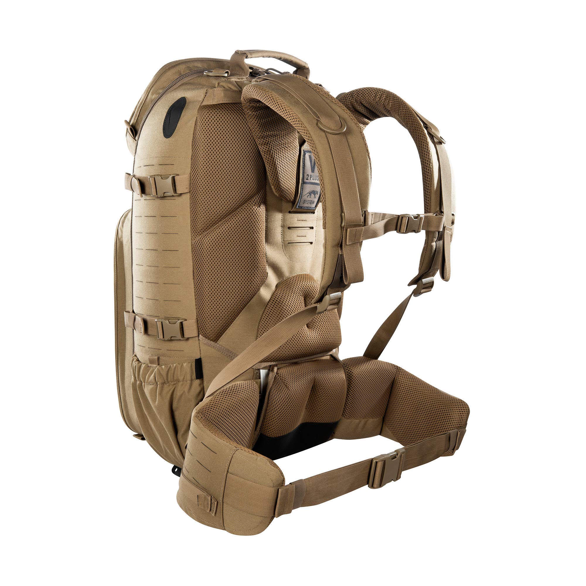 Tasmanian Tiger TT Modular Trooper Pack 55 Liter, Wander-Rucksack, Molle-kompatibler Militär-Rucksack Herren für Outdoor, Einsatz, Bushcraft, Trekking (Khaki)