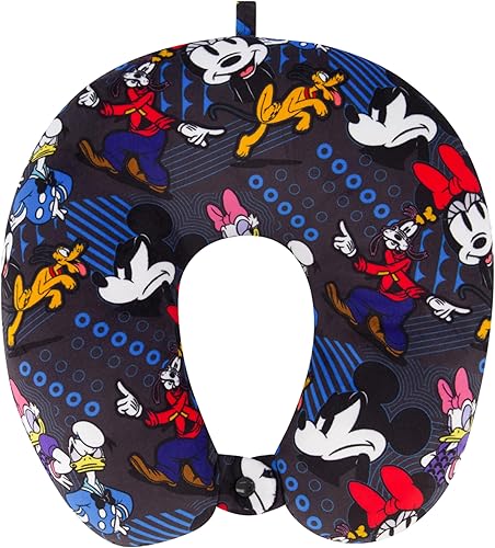 FUL Disney Mickey Mouse and Friends - Almohada de viaje para el cuello, almohada de Minnie Mouse para avión, automóvil y oficina, cómoda y