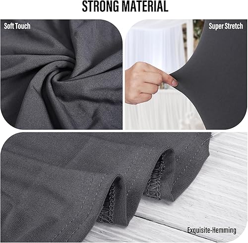 Miniatura 4 de Fundas para sillas plegables impermeables de elastano, 12 unidades, protector elástico mejorado para sillas para bodas, vacaciones, banquetes,