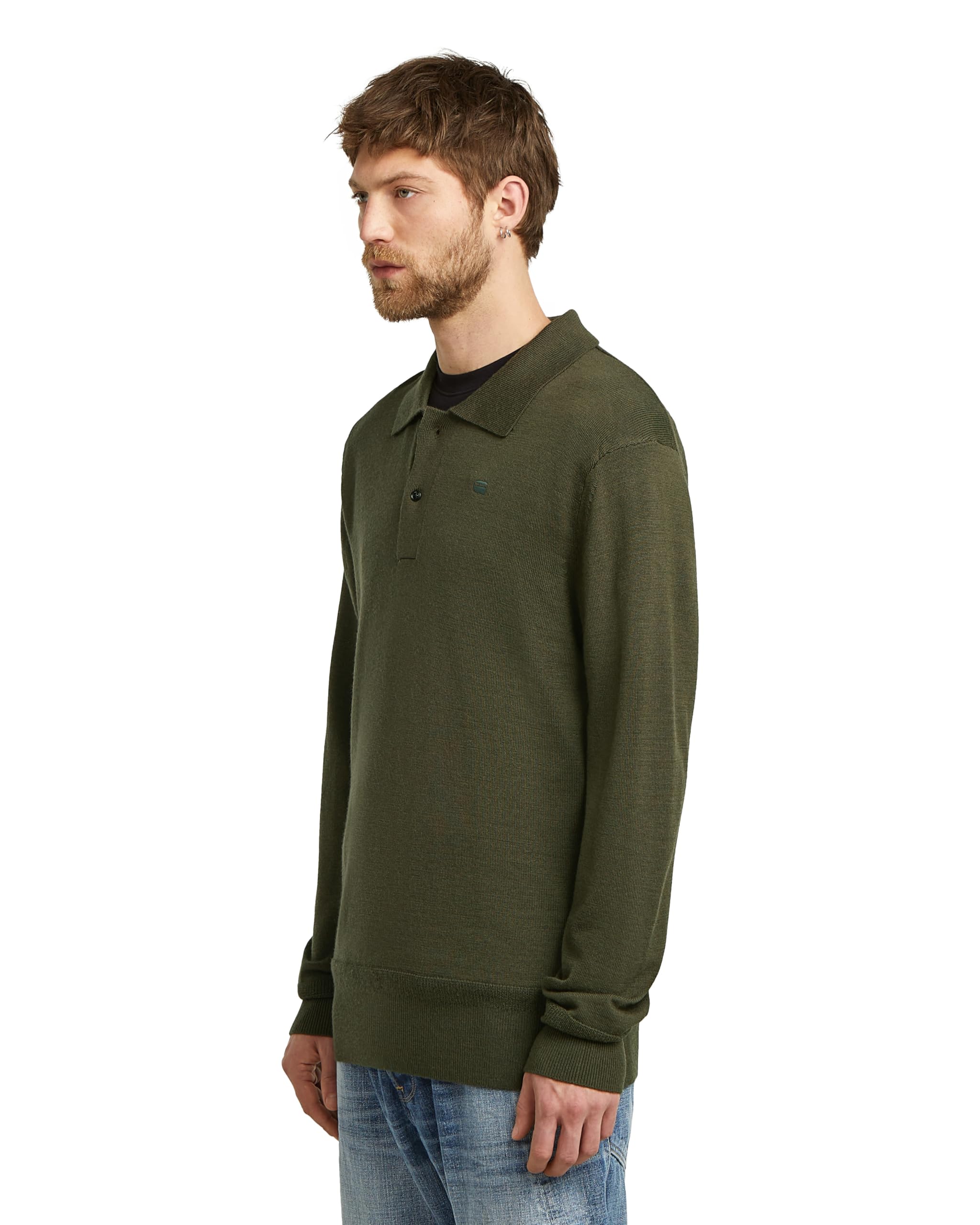 G-Star Herren Premium Core Dunda Knit Ls Polo Shirt