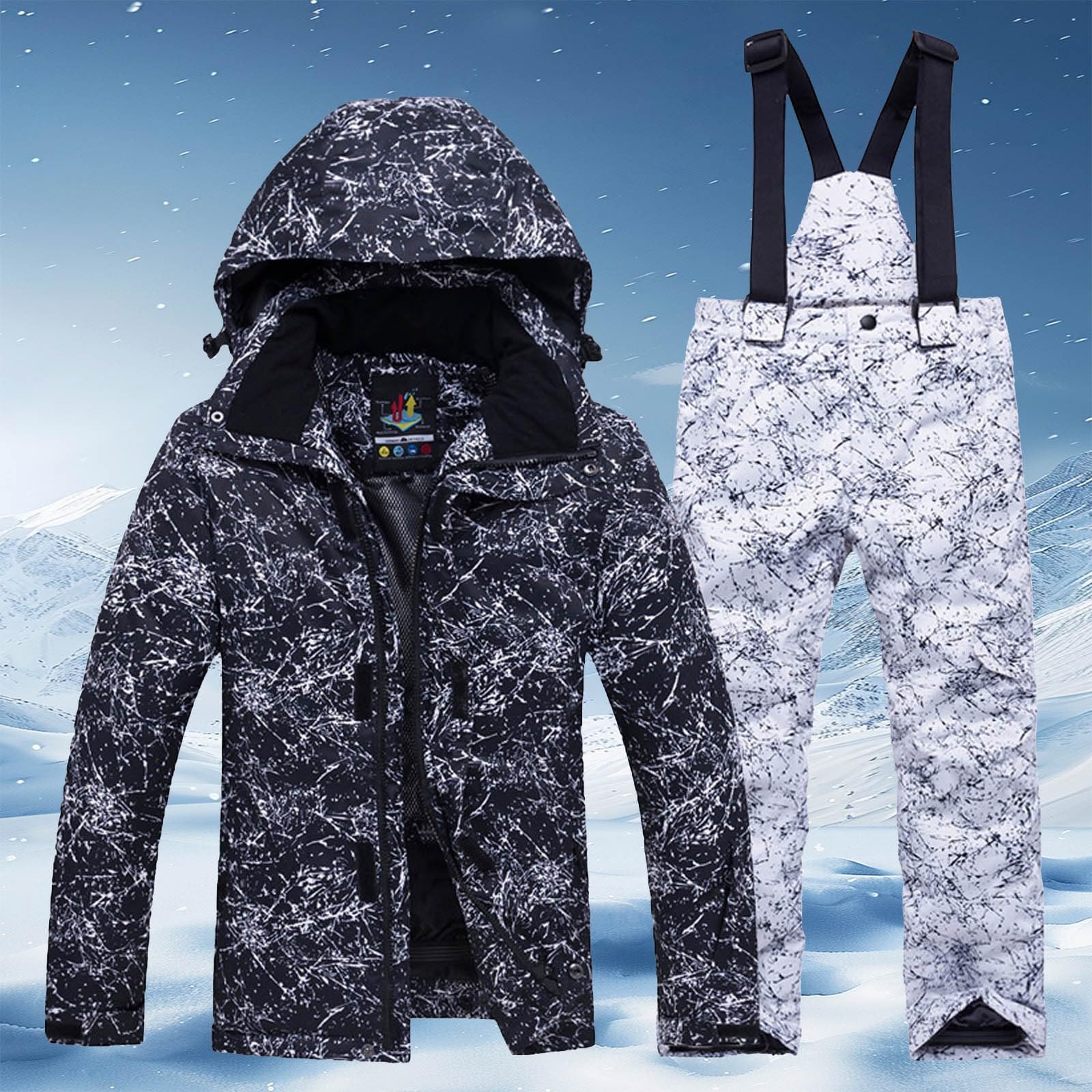 Genérico Nuevo Traje Deportivo Infantil para Niñas Conjunto de Esquí al Libre Ropa Térmica Invierno Moda Juvenil Actividades Nieve