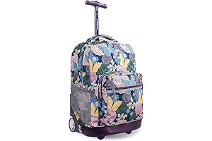 Sunrise Kids Rolling Backpack for Girls - Optimal Blend of Fun Design, Durability and Functionality