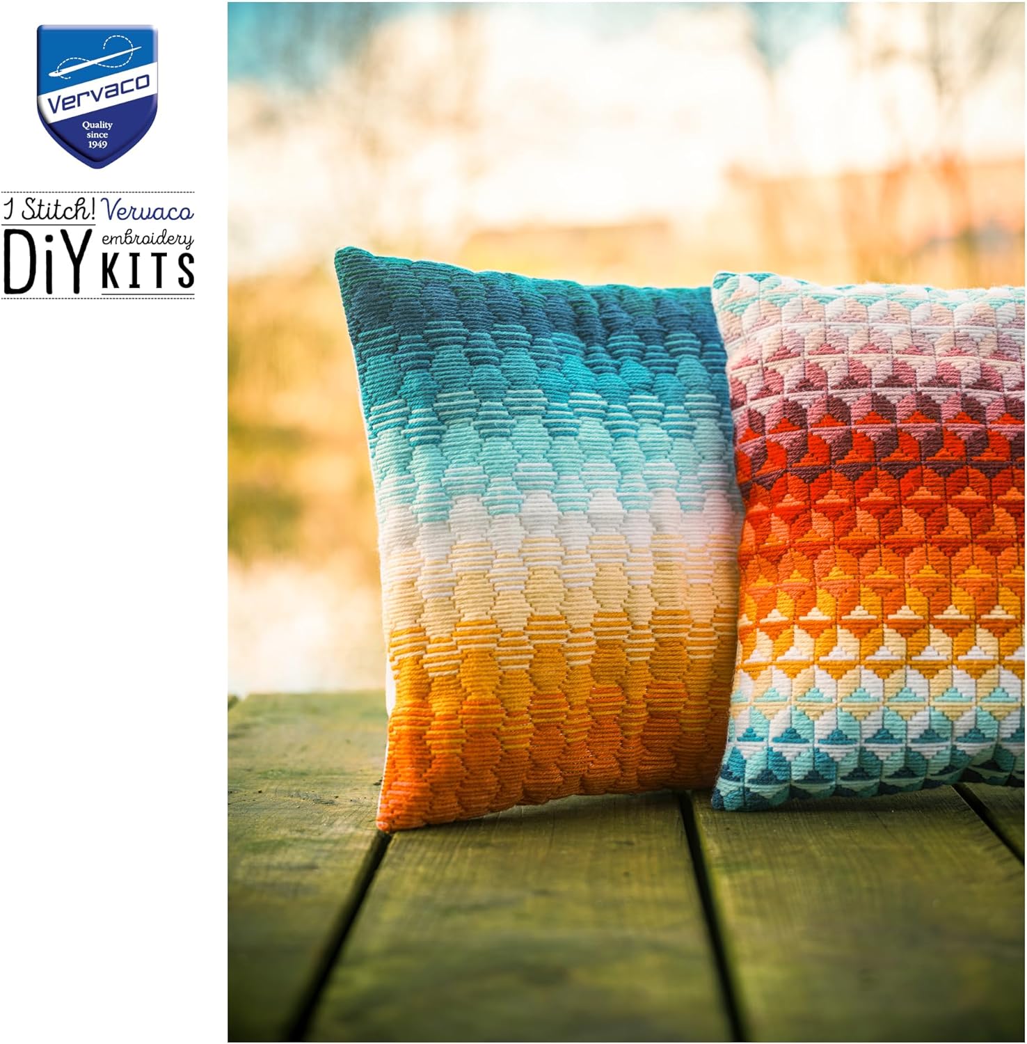 Vervaco Degrade Long Stitch Pillow Cover Needlepoint Kit