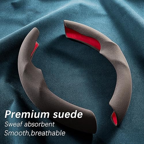 Miniatura 7 de YJMOTOR Funda decorativa para volante Tesla modelo Y, compatible con modelo 3 de gamuza, protección interior de agarre antideslizante, accesorios de