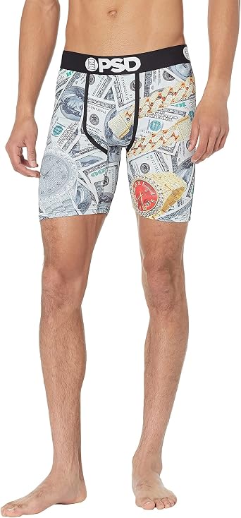 PSD Men's Money Shot Boxer Briefs, Black, XL