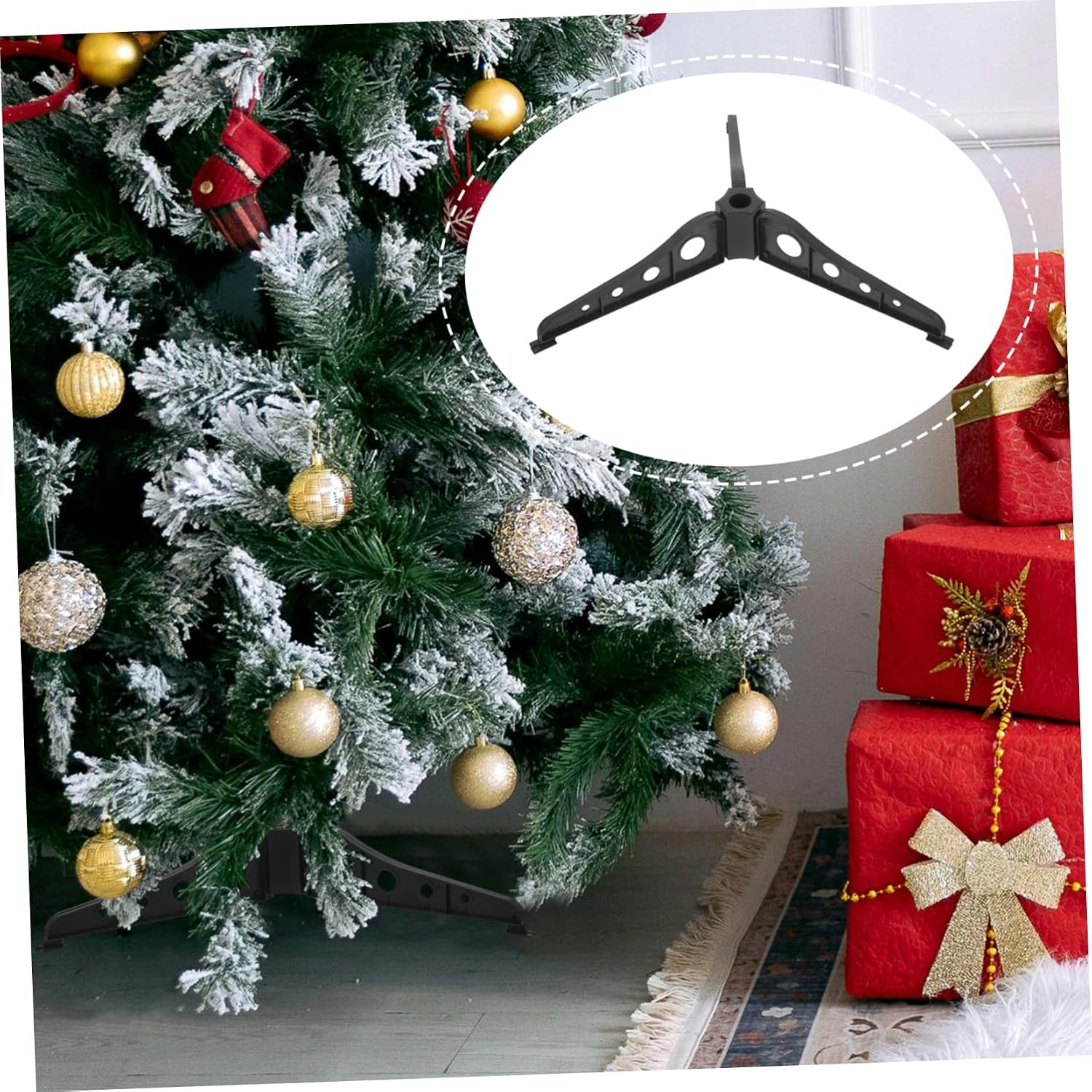 Christmas Tree Stand Bracket Base for Artificial Trees Easy Installation for Indoor Holiday Decor and Festive Atmosphere