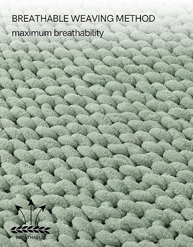 Miniatura 3 de YnM Manta gruesa, de peso medio, tejida a mano con hilo de felpilla, agradable al tacto, ventilada y transpirable, lavable a máquina, pieza de