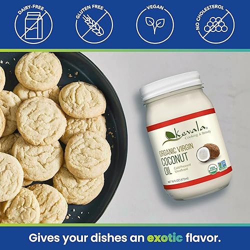 Miniatura 8 de Kevala Aceite de coco orgánico crudo, 16 onzas (paquete de 2)