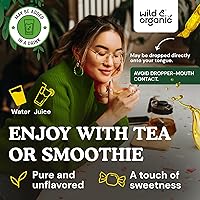 Vista 7 de Wild & Organic Olive Leaf Liquid Extract - Olive Leaf Supplement for Immune Support - Oleuropein Liquid Drops - Vegan, Sugar & Alcohol Free Tincture