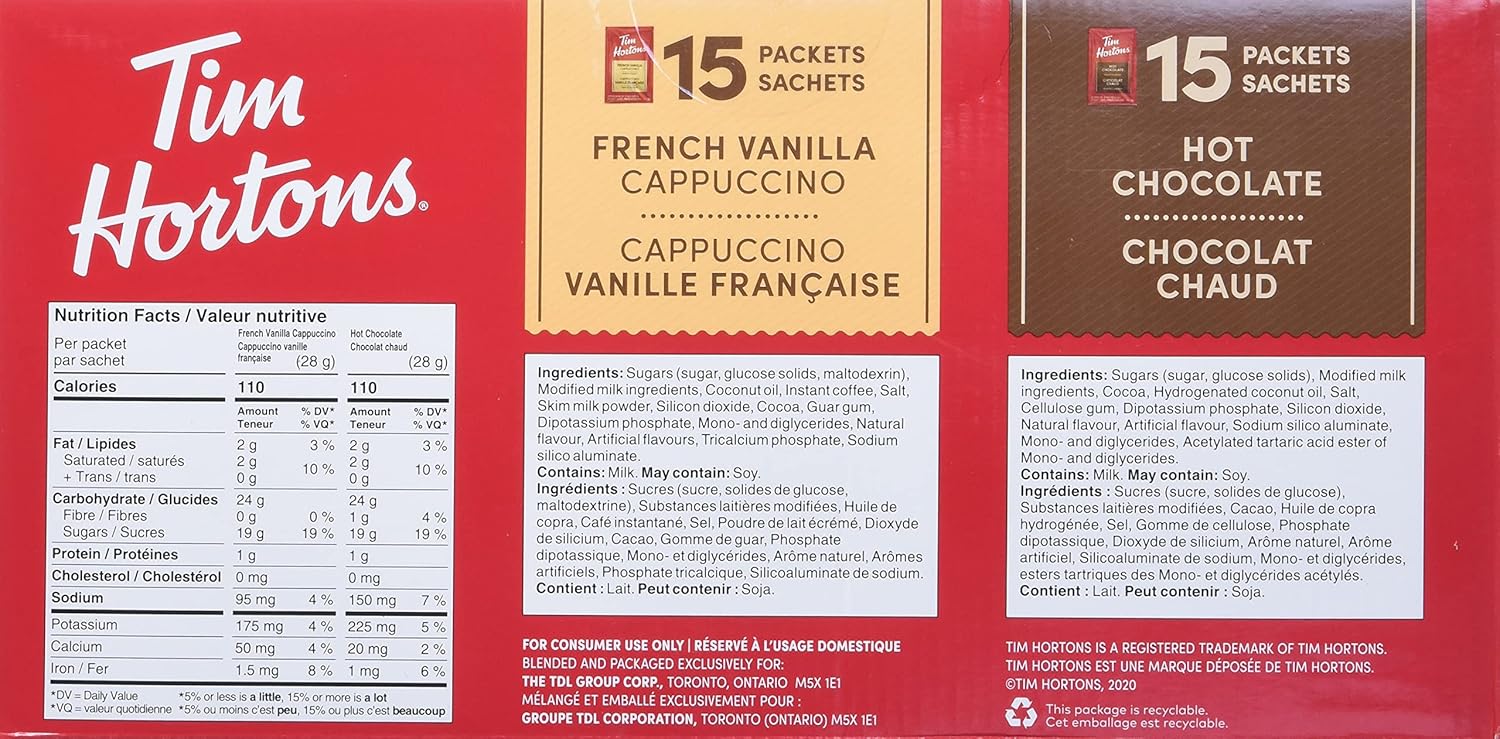 Tim Hortons ココア＆バニラ２缶セット Tim Hortons ココア＆バニラ2缶セット Amazon.com: Tim