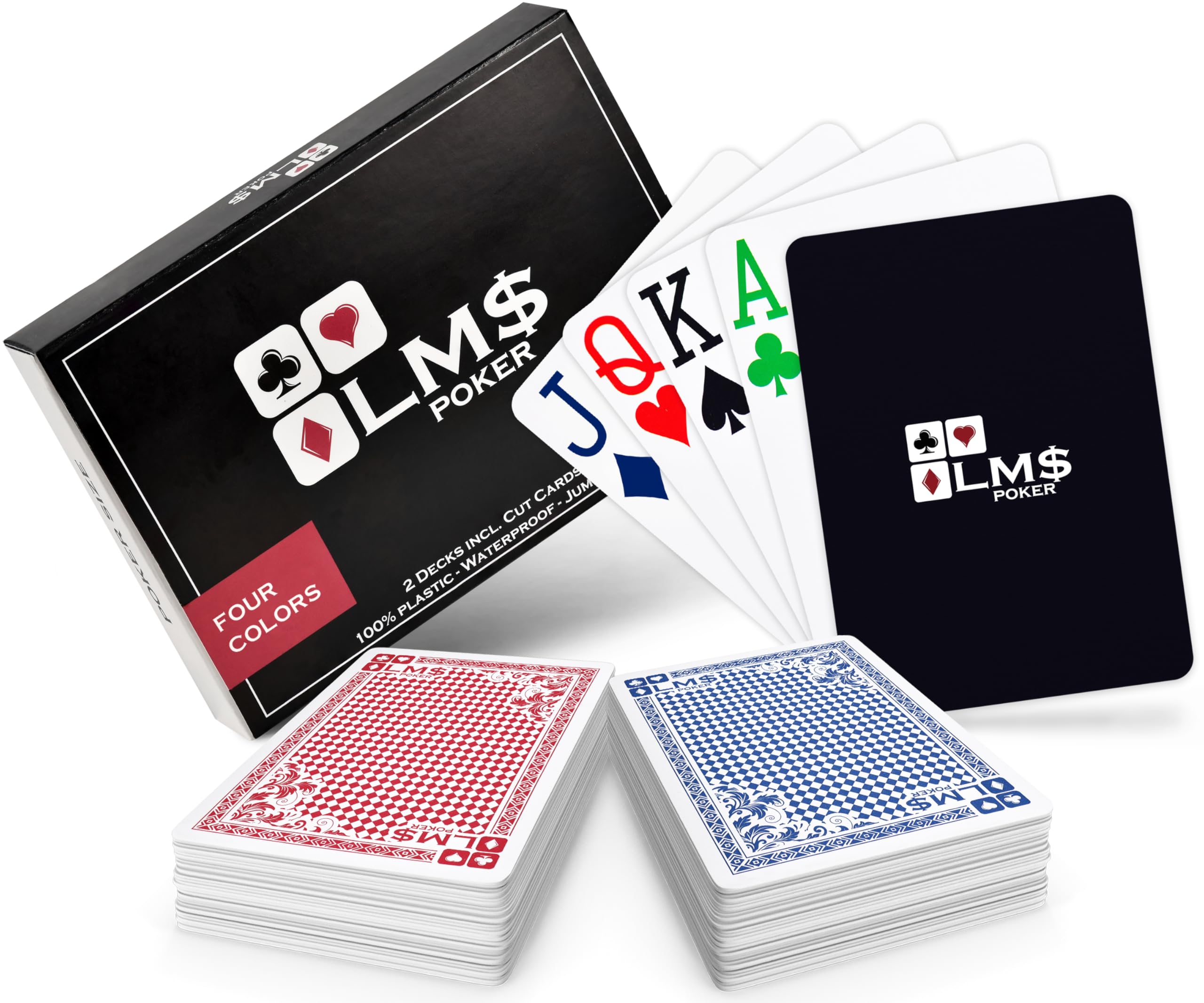 Carte Poker Professionali Spagnole - 54 Carte Con Scatola Rigida