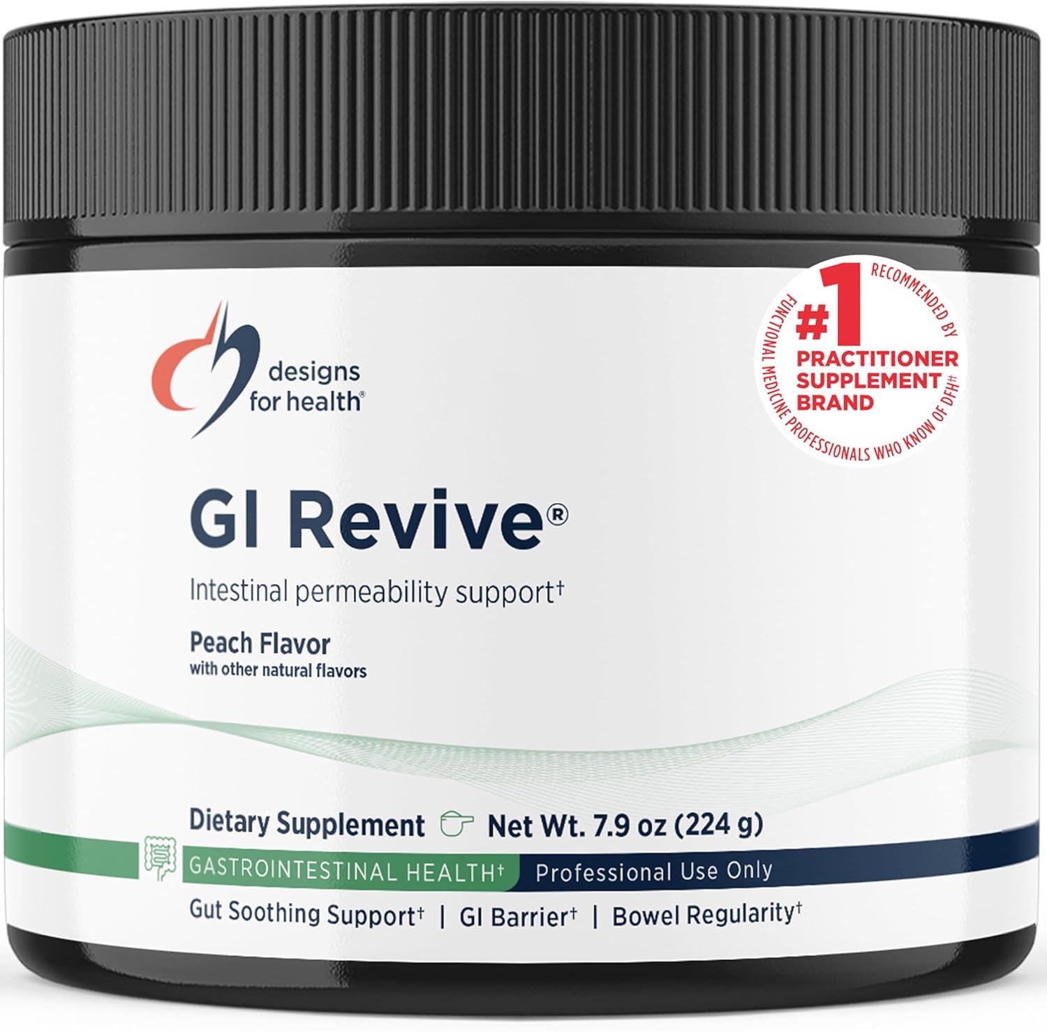 Designs for Health GI Revive Gut Health Powder – L Glutamine & Citrus Pectin for Digestive Health + Slippery Elm, Marshmallow Root & Cat’s Claw for Healthy Intestinal & Gut Lining Support* (28 Servs)