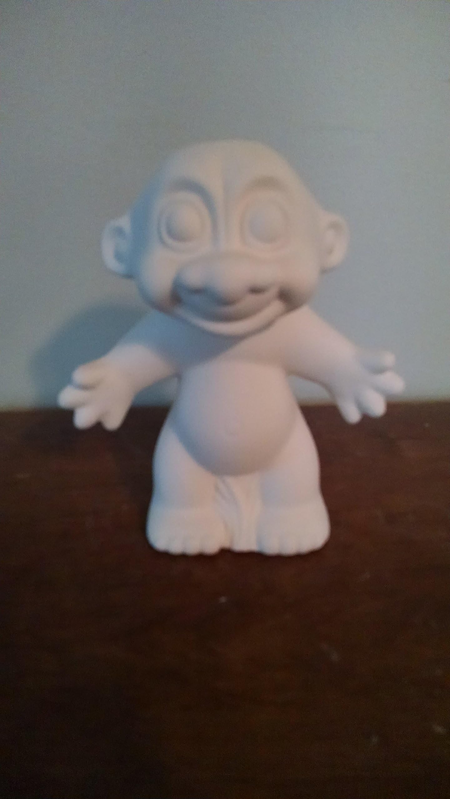 Tall Troll Unpainted ceramic bisque planter