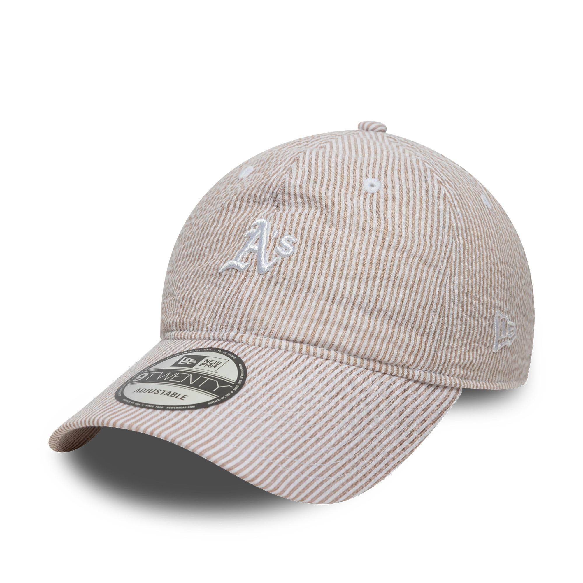 New Era Oakland Athletics Seersucker 9TWENTY Cap Light Beige โ image 1