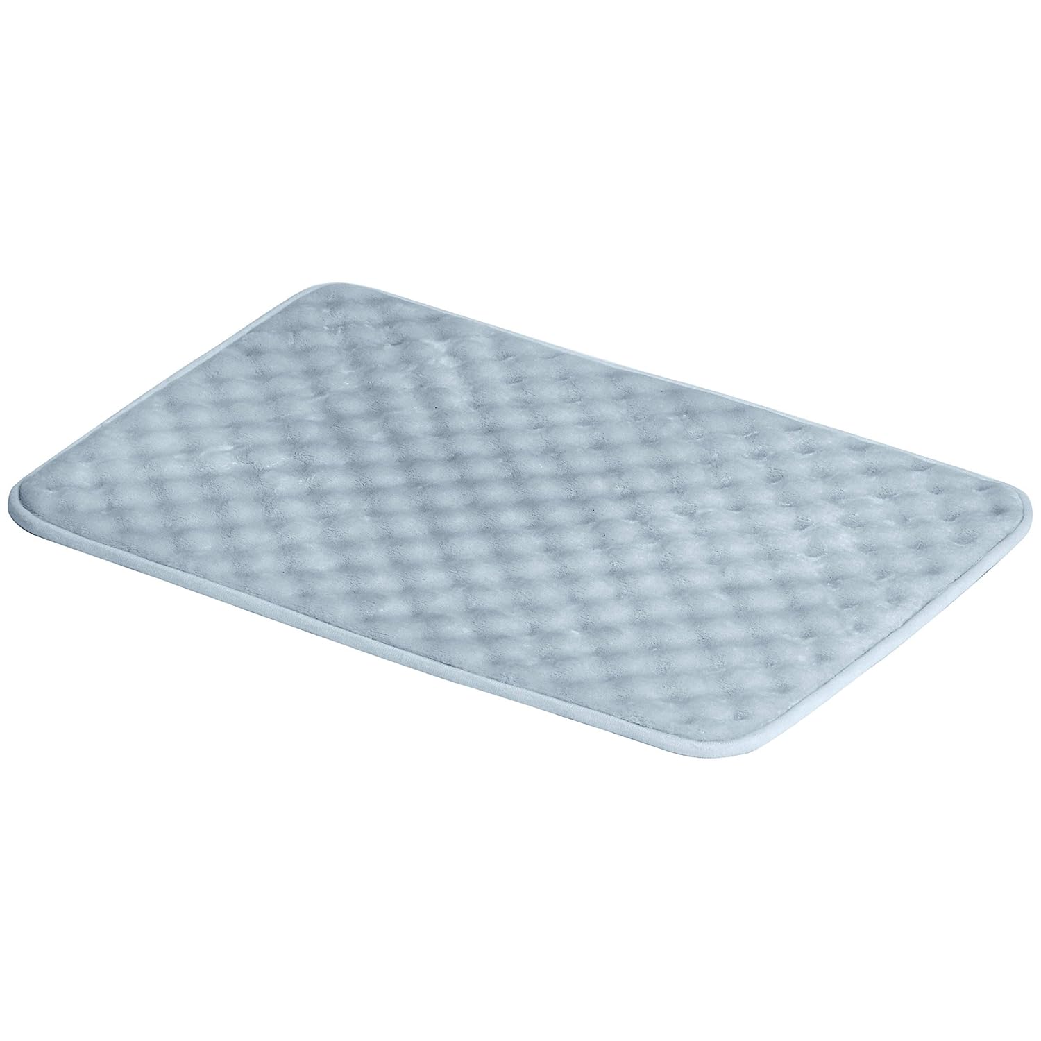 Buy AmazonBasics Polyester Rippled Memory Foam Bath Mat, Small, Blue