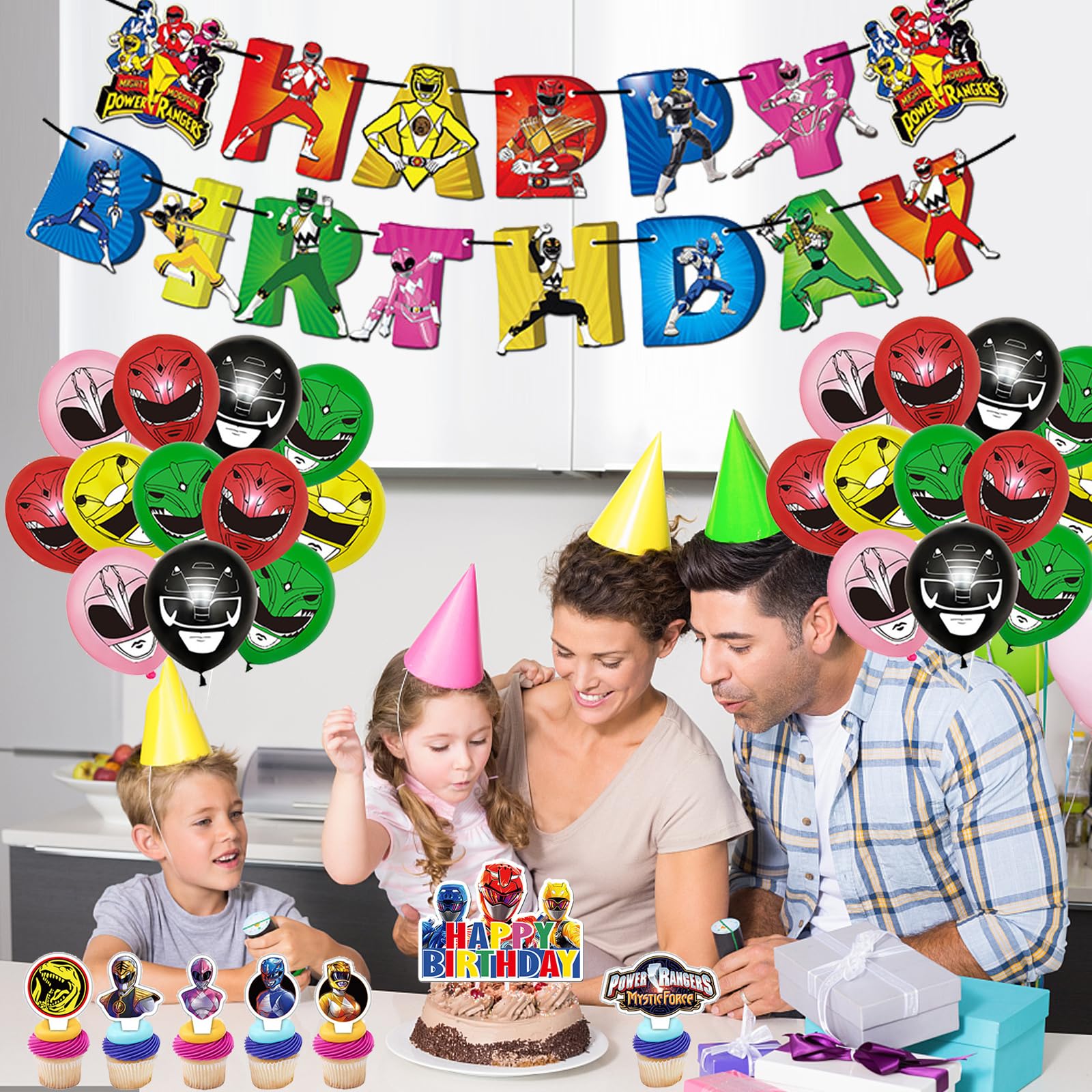 Set Decorazioni Compleanno – 16 Palloncini, Striscione E 13 Topper Per Torta Per Feste A Tema - 4