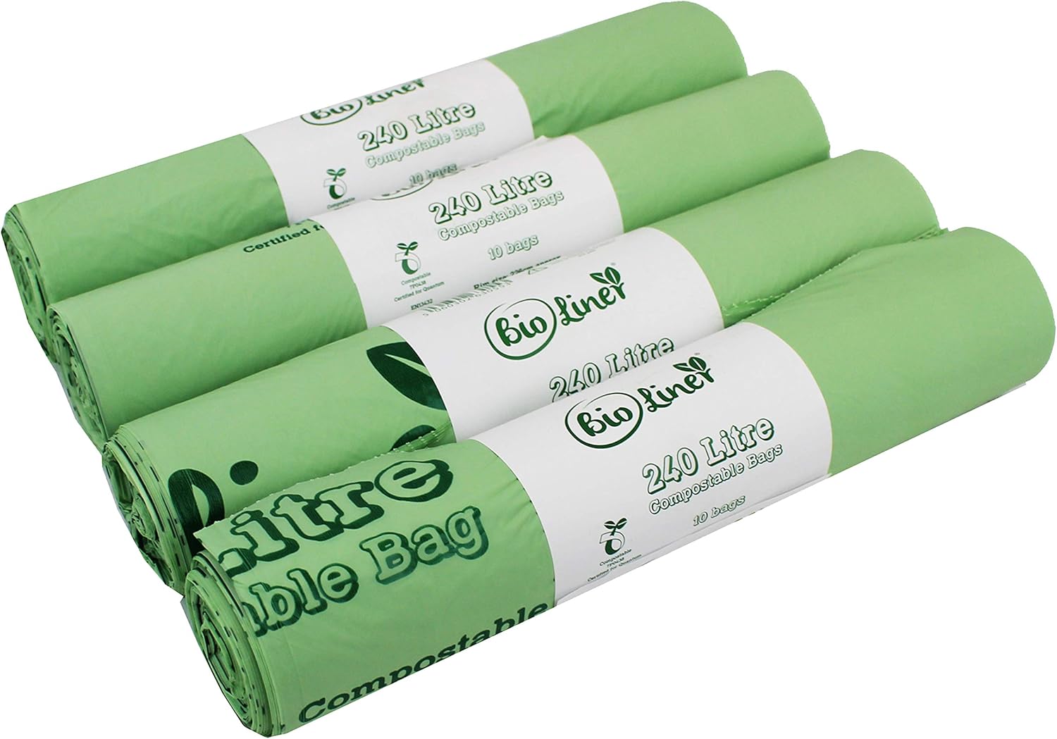 BioLiner 40 x 240L Compostable Bags for Large Wheelie Bins (4 rolls