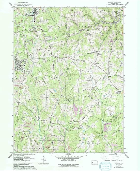YellowMaps Chicora PA topo map, 124000 Scale, 7.5 X 7.5