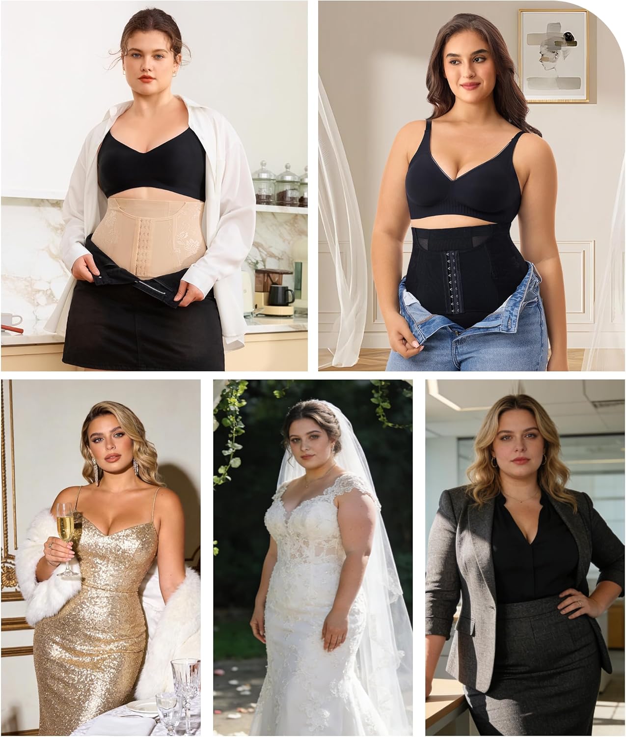 KUMAYES Plus Size Tummy Control Panties for Women High Waisted Butt Lifter Shapewear Girdle Panty Shaping Underwear - Image 2